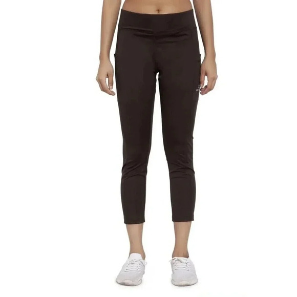 Nike Dri Fit Yoga Gym Legging Women's Size Large Black Stretchable Elastic Waist - Picture 1 of 9